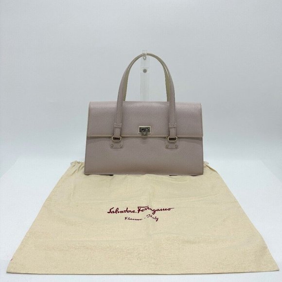 Salvatore Ferragamo Gancini Hand Bag Leather pink - Picture 5 of 14